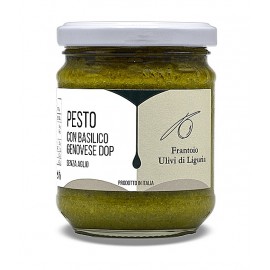 Pesto senza aglio in olio extravergine d'oliva 180 gr - Frantoio Ulivi di Liguria 